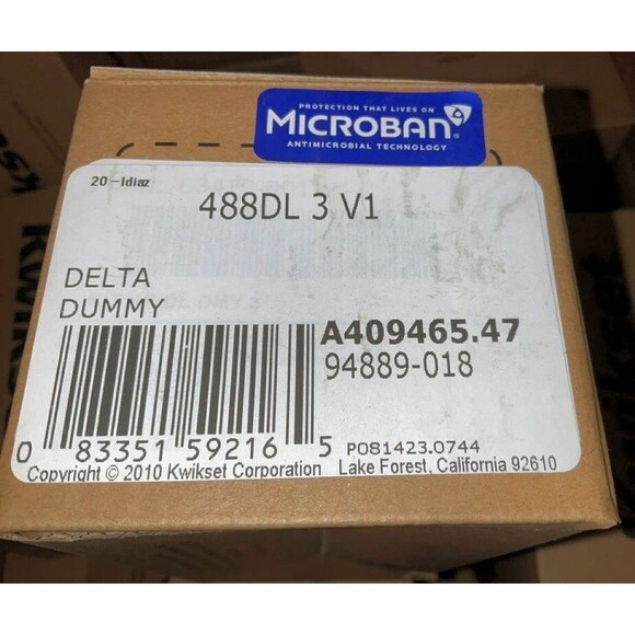 Kwikset Delta Lever (Lot of 2) Half Dummy Polished Brass 488DL 3 V1 94889-018 - Picture 2 of 2